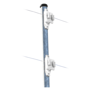 Aislador de Paso Blanco Reforzado para Cercos Eléctricos / Aislamiento hasta 18 kV / Resistente a Clima Extremo / Polipropileno y Policarbonato