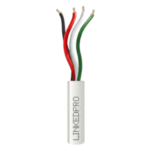 Bobina de Cable 305 Metros (1000 Pies): 4 x 22 AWG, Color Blanco, CM, Para Sistemas de Seguridad y Alarmas
