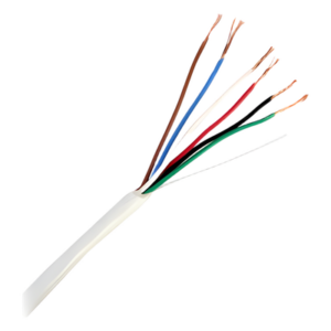Bobina de 305 Metros (1000 Pies) / 6 x 22 AWG / Cable de Cobre / Tipo CMR / Para Interior / Para Aplicaciones de Control de Accesos / Alarmas de Intrusión / Automatización / Interfonos y TV Porteros