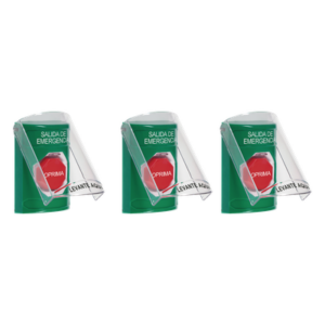 Paquete de 3 Botones con 3 Diferentes Métodos de Activación y 3 Mensajes Diferentes, Color Verde
