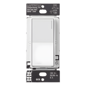 Apagador auxiliar Sunnata de pared para control de 3 vías o escalera, 120 V, compañero cableado del apagador principal del sistema RadioRA 3, color blanco brillante (White)