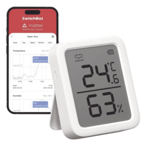 Medidor de temperatura y humedad Datos en pantalla / inalámbrico BLUETOOTH compatible con HUB SwitchBot