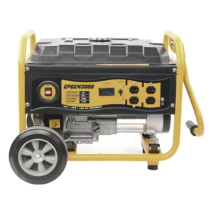 Generador a Gasolina / Planta de Emergencia 3kW (7HP), 110Vca, Encendido de Jalón, Jaula con Ruedas para Fácil Traslado