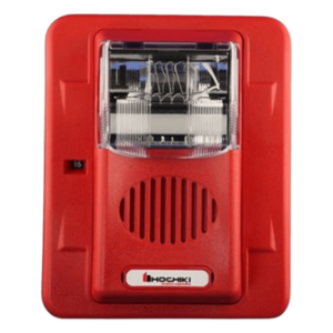 Sirena Estrobo, 24 Vcd, Multi-Candela 15 hasta 110 cd, Montaje En Pared, Color Rojo, Serie HEC3 (0500-06020), Hochiki