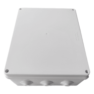 Caja de Derivación-Conexión para Exterior IP65 con 12 Entradas / 300 x 250 x 120 mm / Sellado Seguro con Empaque + 4 Tornillos / Resiste Agua, Polvo y Sol Directo