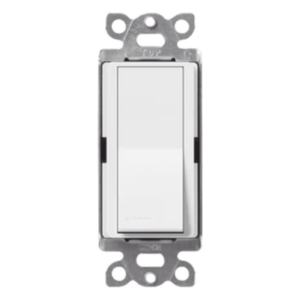 Interruptor de pared unipolar tipo paleta de 15 A, 120/277 V, para conmutación de iluminación y cargas de motor, línea Satin Colors en acabado Snow satinado