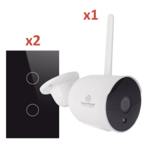 (Wifi) KIT 1 camara Wifi y 2 apagadores inteligentes Wifi