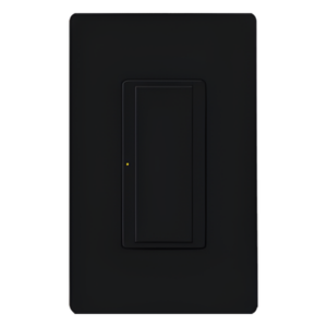 Switch electrónico de pared Maestro de doble voltaje 120-277 V, 8 A para iluminación y motores, dos hilos sin neutro, control por RF para sistema RadioRA 2, color negro