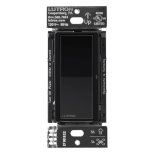 Interruptor de pared inteligente Claro on/off, 120 V con neutro, 5 A en LED y 600 W incandescente, funciona con control Pico y Smart Hub Caseta Wireless, color negro