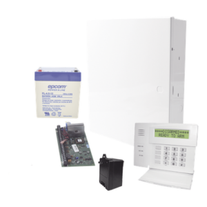 Kit de panel de alarma cableado VISTA-48LA con teclado de 4 zonas integradas, batería y transformador
