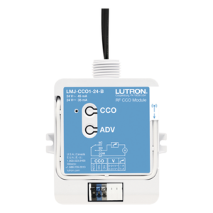 Módulo CCO de RF con salida de contacto seco NO/NC, 24 V, tipo mantenido o momentáneo, para integrar RadioRA 2, RadioRA 3 y HomeWorks QS con sistemas de terceros
