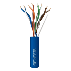 Bobina de Cable de 305 Metros (1000 Pies) / UTP Cat6 Riser / Color Azul / UL, CMR, Probado a 350 MHz / Para Aplicaciones de CCTV, Redes de Datos IP Megapixel / Control RS485