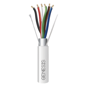 Carrete de 305 Metros (1000 Pies) / Cable de Cobre / 6 x 18 AWG / Plenum / Color Blanco / Blindado / Para Aplicaciones de Alarmas de Intrusión / Control de Acceso / Automatización / Interfonos y Tv Porteros