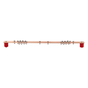 Barra Distribución Tierra Rack 19 in / Cobre 100% / 550A / Aisladores Rojos / 0.64 cm (0.25 in) / J-STD-607-A