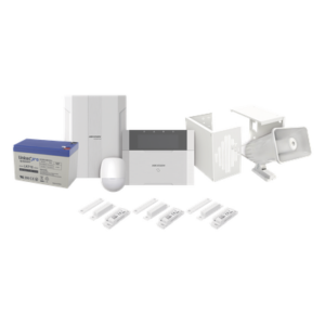 KIT Panel de Alarma AX HYBRID PRO / 1 Panel Híbrido / 1 Monitor LCD / 2 PIR / 3 Contactos Magnéticos / 1 Sirena / 1 Gabinete para Sirena / 1 Batería 12 vcc 7 Amp