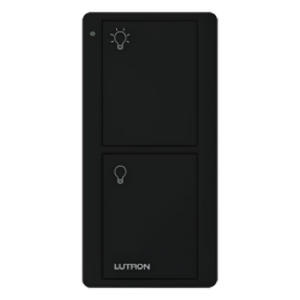 Control remoto inalámbrico Pico de 2 botones para encender y apagar luces, cortinas o persianas, compatible con Caseta Wireless, RadioRA 2 y más, color negro