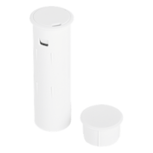 Sensor Magnético Inalámbrico para Empotrar / Invisible en Puerta Cerrada / Gap 2.54 cm / 345 MHz / Batería 5 Años / Diseño Cilíndrico Discreto