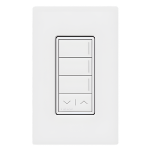 Botonera de pared Sunnata con 3 botones de escena y barra subir/bajar, retroiluminada, blanco, para RadioRA 3