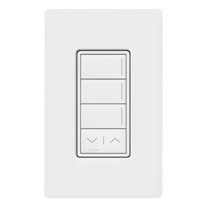 Botonera híbrida Sunnata de 3 botones con subir/bajar, dimmer y teclado integrados en un solo dispositivo, para RadioRA 3