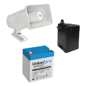 Kit de accesorios con Bateria 5.5 Ah, Transformador 16.5Vca y sirena de 30 watts