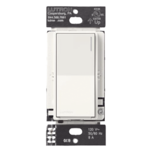 Apagador auxiliar Sunnata de pared para control de 3 vías o escalera, 120 V, compañero cableado del apagador principal del sistema RadioRA 3, color blanco mate (Snow)