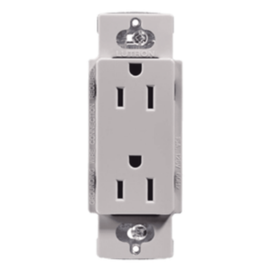 Contacto dúplex de pared 15 A / 125 V, línea Claro, para instalaciones residenciales y comerciales