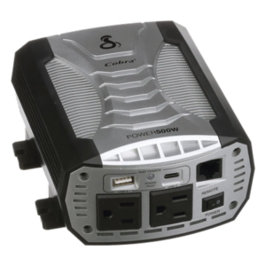 Inversor de Potencia / 500W Continuos / 1000W Pico / 2 Salidas AC GFCI / USB-A y USB-C Carga Rápida / Protección Pentagon / 12V DC a 115V AC