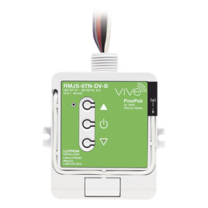 Módulo de atenuación PowPak inalámbrico con control 0-10 V de hasta 60 mA e interruptor de 8 A, 120/277 V, tecnología Clear Connect RF, compatible con hub Vive de Lutron