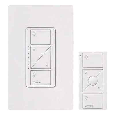 Kit Atenuador de Pared Inteligente / Sin Cable Neutro / 600 W Incandescente / 150 W LED / Control Remoto Pico / Alcance 9 m (29.5 ft)