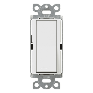 Apagador de pared Claro de 3 vías tipo paleta, 15 A, 120/277 V, para cargas generales de iluminación y motores, color blanco brillante