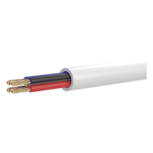 Bobina de 100 Metros (328.08 Pies) de Cable Multifilar / CCA / 4 x 22 AWG / Color Blanco / PVC / CCAM / Uso en Interior / Aplicaciones en Alarmas - Automatización