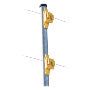 Aislador de Paso Amarillo Reforzado para Cercos Eléctricos / Aislamiento hasta 18 kV / Resistente a Clima Extremo / Polipropileno y Policarbonato