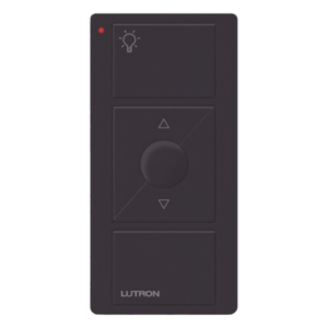 Control Pico inalámbrico de 3 botones con subir y bajar, iconos de luz, negro brillante, para sistemas Caseta Wireless, RadioRA 2, HomeWorks QS y Vive