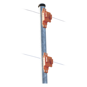 Aislador de Paso Naranja Reforzado para Cercos Eléctricos / Aislamiento hasta 18 kV / Resistente a Clima Extremo / Polipropileno y Policarbonato