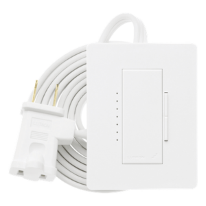 Atenuador de lámpara de sobremesa tipo plug-in, 120 V, 300 W / 300 VA, inalámbrico por RF, para el sistema RadioRA 2 de Lutron, color blanco Snow