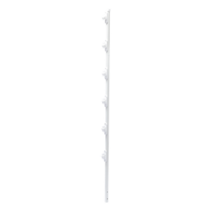 Poste con 6 Aisladores de PASO para Cerca Electrificada. Tubo Galva. de 1.4m, cal. 18 de 1" Diam. + Pintura Blanca.