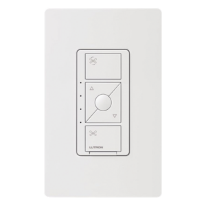 Control de velocidad inalámbrico Caseta Wireless para ventilador de techo de paletas, 120 V, 1.5 A, unipolar, requiere neutro, color blanco