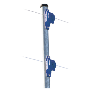 Aislador de Paso Azul Reforzado para Cercos Eléctricos / Aislamiento hasta 18 kV / Resistente a Clima Extremo / Polipropileno y Policarbonato