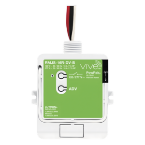 Módulo de relevador inalámbrico PowPak con Softswitch para cargas de iluminación de propósito general, 16 A, 120/277 V, Clear Connect RF, compatible con hub Vive