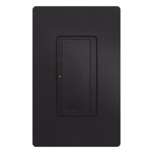Switch de pared inteligente RadioRA 2 con cable neutro, 8 A en iluminación y motores de hasta 1/4 HP, 120 V, unipolar o multilocación, color Midnight