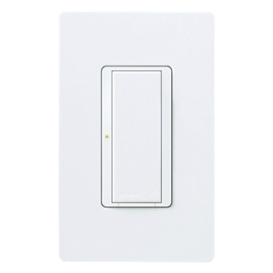 Interruptor inalámbrico on/off Maestro Wireless de 8 A para iluminación y ventiladores de 1/10 HP, 120-277 V, no requiere neutro, compatible con hub Vive, color blanco