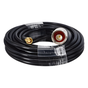 Cable Coaxial 10 Metros / Baja Pérdida / Diámetro 5 mm / Impedancia 50 Ω / Apantallamiento >90dB / Operación 5-3000 MHz / Conectores N y SMA Macho / Compatible NX9775 NX9776 NX9783