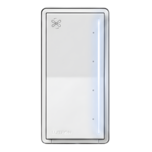 Control de ventilador de techo táctil de 4 velocidades para un ventilador tipo paleta AC, con barra luminosa, sistema RadioRA 3