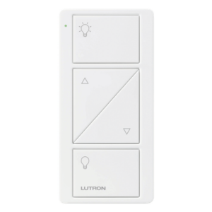 Control Pico inalámbrico de 2 botones con subir/bajar para iluminación, blanco brillante, compatible con Caséta, RadioRA 2 y HomeWorks QS