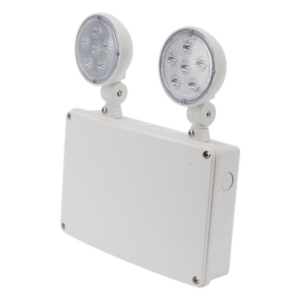 SFWMC / Luz de Emergencia LED / Montaje Universal Pared-Techo-Lateral / 600 lm / 3W / 120-277 VAC / Batería de Respaldo 6V 4.5Ah