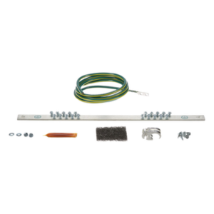 Kit de Puesta a Tierra con Jumper 6 AWG RGREJ696Y y Barra de Conexiones de 20 Orificios RGRB19U, para Rack de 19in