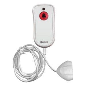 Pulsador de Cama Blanco Antibacteriano / Botón Rojo de Alarma 20mm / Conector Magnético / Protección IP67 / Cable 2m Resistente al Fuego / Libre de Halógenos / Braille 'SOS'