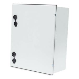 Gabinete de Poliéster IP65 Uso en Intemperie (400 x 500 x 200 mm) con Placa Trasera Interior de Plástico (Incluye Chapa y Llave).
