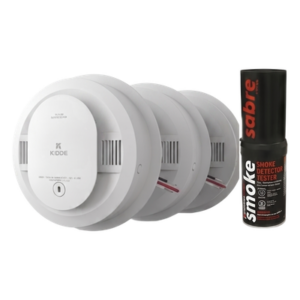 Kit de 20 Detectores de Humo Autónomos KIDDE con Batería 10 Años / Probador SABRE SDI / Fotoeléctrico / Alarma 85 dB