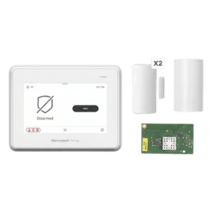 Kit de alarma con panel de pantalla táctil de 7 pulgadas, módulo WiFi y Z-Wave, sensor de movimiento PIR y 2 contactos magnéticos para puertas y ventanas